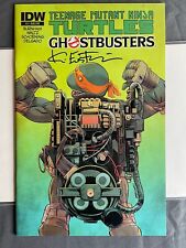 IDW TMNT Ghostbusters #3 HTF Sub. Signed By Kevin Eastman NH Mini-con 24 Auto picture