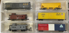 Life-Like  N Scale Train Cars Set of 6, Hoppers, Caboose, Box cars picture