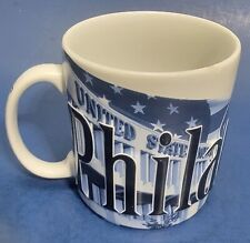 AmericaWare 2007 PHILADELPHIA 3D Coffee Cup 18oz Mug Blue City Liberty Bell picture