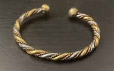 Mixed Metal Vintage Wire Twist Cuff Southwestern Brass Copper Bracelet Unisex  picture