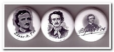 EDGAR ALLAN POE Buttons Pins Badges 3 horror raven poem poetry picture