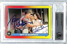 1989 Topps Back To The Future 2 TOM WILSON & LEA THOMPSON Signed Card BAS Slab picture