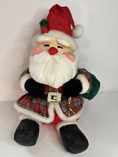 Vtg 1993 International Silver Santa Claus 15” Stuffed Nylon Christmas Plush picture