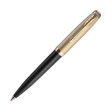 Parker 51 Ballpoint Pen in Black with Gold Trim - NEW in Original Box 2123513 picture