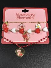 New Strawberry Shortcake Heart 3 Pc Bracelet Set picture