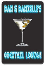 PERSONALIZED COCKTAIL LOUNGE METAL GARAGE SIGN picture