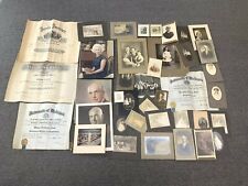 Vitg old  4 0f 1900's Michigan Diplomas University degree & Pictures farmhouse.. picture