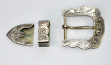 Vogt Sterling Silver Buckle Set 3-piece Old Mexico Ranger for 1