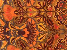 Jonelle Fabric 1966 ‘Marrakesh’ Orange, Tangerine & Chestnut Abstract Floral FQ picture