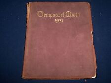 1931 TEMPORA ET MORES OAKLAND GIRLS SCHOOL YEARBOOK - PLAINFIELD NJ - YB 487 picture