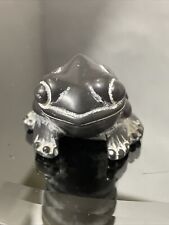 Cute Soapstone Frog Carving Black - Small 1.75” x 1” picture