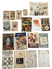 Lot of 18 Vintage and Antique Cookbooks Recipes Pamphlets Booklets 1890s-1940s picture