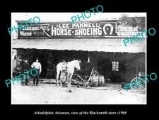 OLD LARGE HISTORIC PHOTO OF ARKADELPHIA ARKANSAS THE BLACKSMITH STORE c1900 picture