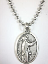  St Genevieve Medal Italy Pendant Necklace 24