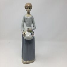 Casades Porcelain Figurine Lady With Flowers. Approximately 12”. Spain picture