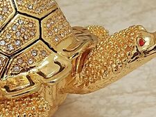 Initial Custom Personalised Trinket Turtle Initial Jewelry Box 24k GOLD Diam HMD picture