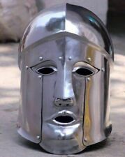 Medieval Steel Wearable Armor Man Face Steel Helmet gift picture