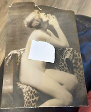 1920s 30s Boudoir Nude Woman On Bench In Praying Pose Photo picture