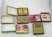 Caspari Flowers (Monet) Vintage Playing Cards 5 Decks Display Fun Games picture