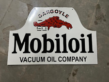 RARE PORCELAIN MOBILOIL ENAMEL SIGN 45 INCHES DOUBLE SIDED picture