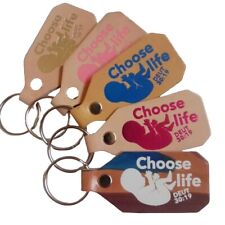 ProLife Keychain Choose Life Deut 30:19 Christian Leather Deuteronomy Key Ring picture
