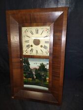 Antique Elisha Hotchkiss Wall Clock Weight Driven Clock Case Only  Parts Repair  picture
