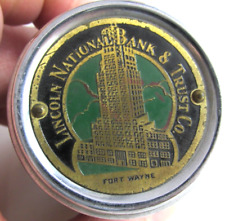Vintage LINCOLN NATIONAL BANK & TRUST Fort Wayne Indiana Barrel Shaped Bank picture