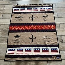 Pendleton Beaver State Code Talker Wool Blanket WWII USMC RETIRED 2012 54 x 73 picture