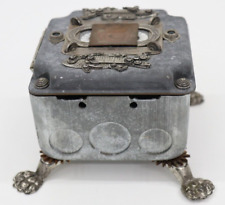 Handcrafted Footed Metal Box Steampunk Unique Whimsical picture