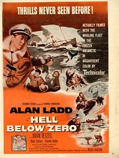 Hell Below Zero VINTAGE 1954 Movie Ad/Poster, Alan Ladd, Joan Tetzel picture