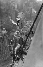 Iron workers TOP HIGH BUILDING CONSTRUCTION NY Vintage photo  8X10 picture