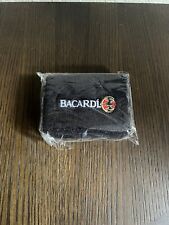 Bacardi Rum Wristband Set -Black w/ Bat Logo Sweat Band Bracelet Wrist picture