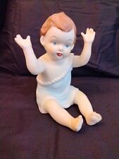 Vintage Artmark Bisque Porcelain Piano Baby 7” Inches picture