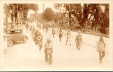 VINTAGE POSTCARD FIRST NATION INDIAN PROCESSION ANTIQUE CAR REAL PHOTO 1907-1920 picture