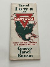 Old Conoco Iowa State map 1930s Vintage picture