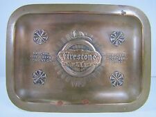 1914 FIRESTONE NATIONAL FIRE CHIEFS NEW ORLEANS Convention Antique Ad Tray W&H picture