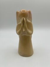 Hand Carved Soapstone Praying Angel Figurine No Chips Or Cracks picture