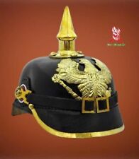 Antique Designer WW I Prussian Style Pioneer Pickelhaube helmet, Easter Day Gift picture