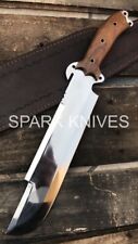 15” SPARK CUSTOM HANDMADE D2 HUNTING  HIGH POLISH BOWIE KNIFE W/SHEATH picture
