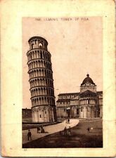 c.1800s Jersey Coffee Lithographic View Card Leaning Tower of Pisa picture