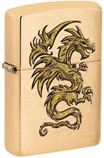 Zippo Dragon Design Brushed Brass Windproof Lighter, 29725 picture