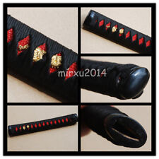 26CM Red Real  Rayskin Black Synthetic ITO Tsuka  for Japanese Samurai Katana   picture