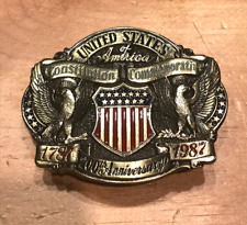 VINTAGE UNITED STATES OF AMERICA 200th ANNIVERSARY CONSTITUTION BELT BUCKLE picture