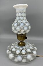 Fenton French Opalescent Coin Spot / Dot Pancake Lamp picture