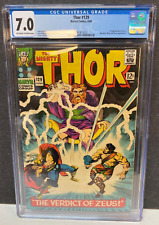 THOR #129 CGC 7.0 OW PAGES   1ST APPEARANCE OF ARES 1966 picture