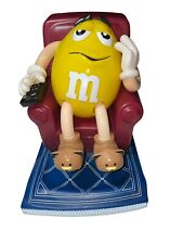 🔥 1999 M&Ms Yellow M Figure in Chair Recliner Candy Dispenser 🔥 picture