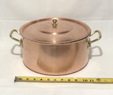 Vintage Rare Hammered copper Stock Pot L.Lecellier Villedieu France # 28 picture