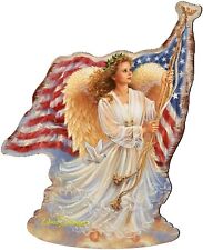 Designocracy Wooden Ornament by Dona Gelsinger – American Angel Wooden Ornament picture
