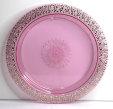Avon Elusive Vanity Tray Round Pink Plastic 11-3/8