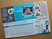 Original Vintage 1962 Harley Davidson Brochure FL FLH XLH XLCH C CH AH BT BTH picture